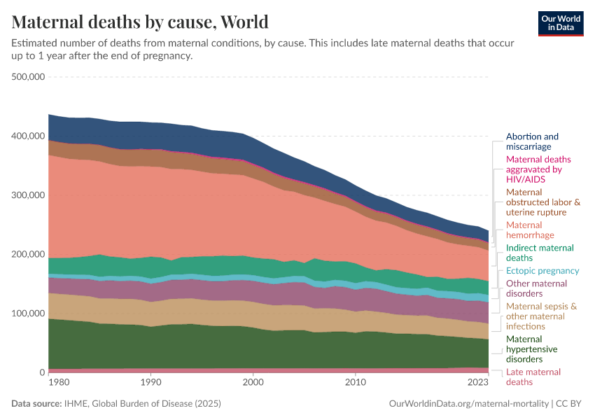 A thumbnail of the "Maternal deaths by cause" chart