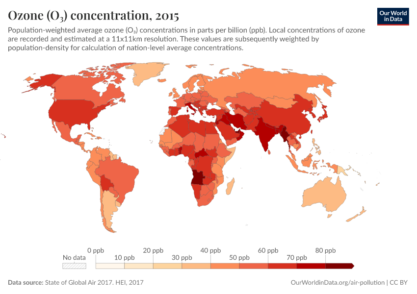 A thumbnail of the "Ozone (O₃) concentration" chart