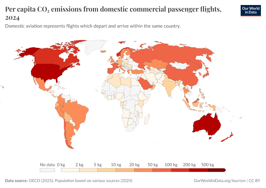 A thumbnail of the "Per capita  CO₂ emissions from domestic commercial passenger flights" chart