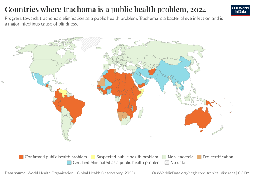 A thumbnail of the "Countries where trachoma is a public health problem" chart