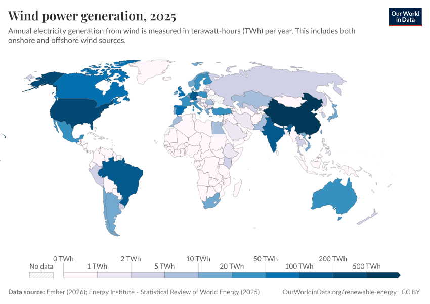 A thumbnail of the "Wind power generation" chart